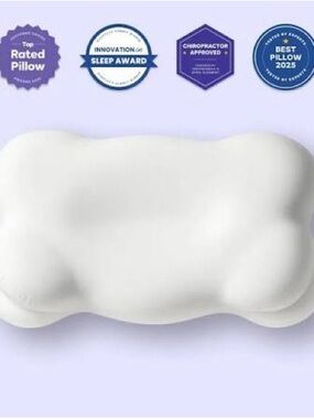 Mellow sleep White Contour Memory Foam Pillow - Supportive Sleep Comfort